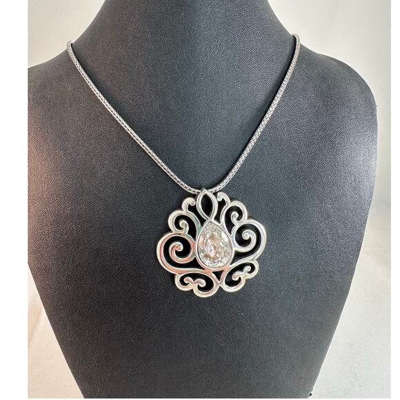 Brighton Jewelry - Brighton Geneva Swarovski Silver Toned  Necklace